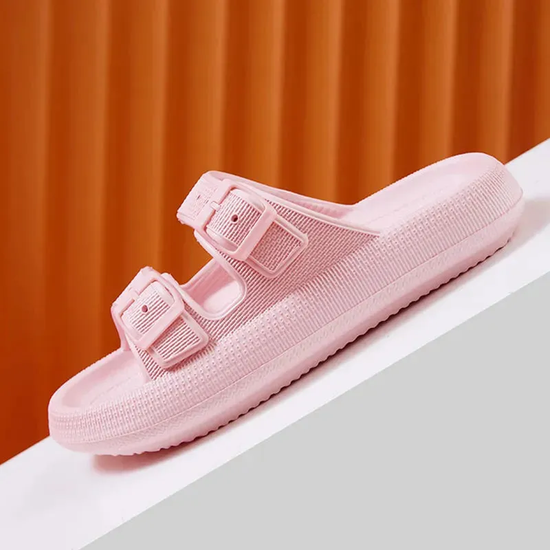 Platform Cloud Slippers Buckle Sandals