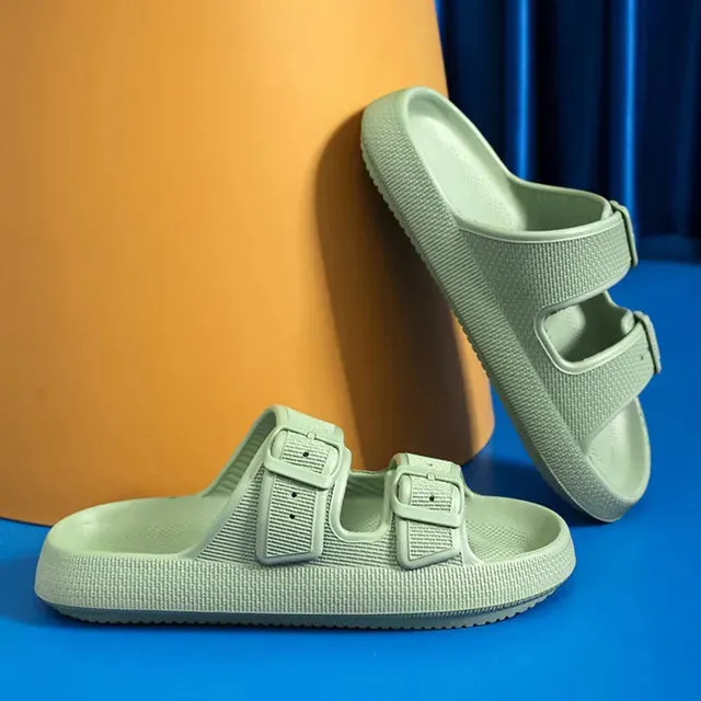 Platform Cloud Slippers Buckle Sandals