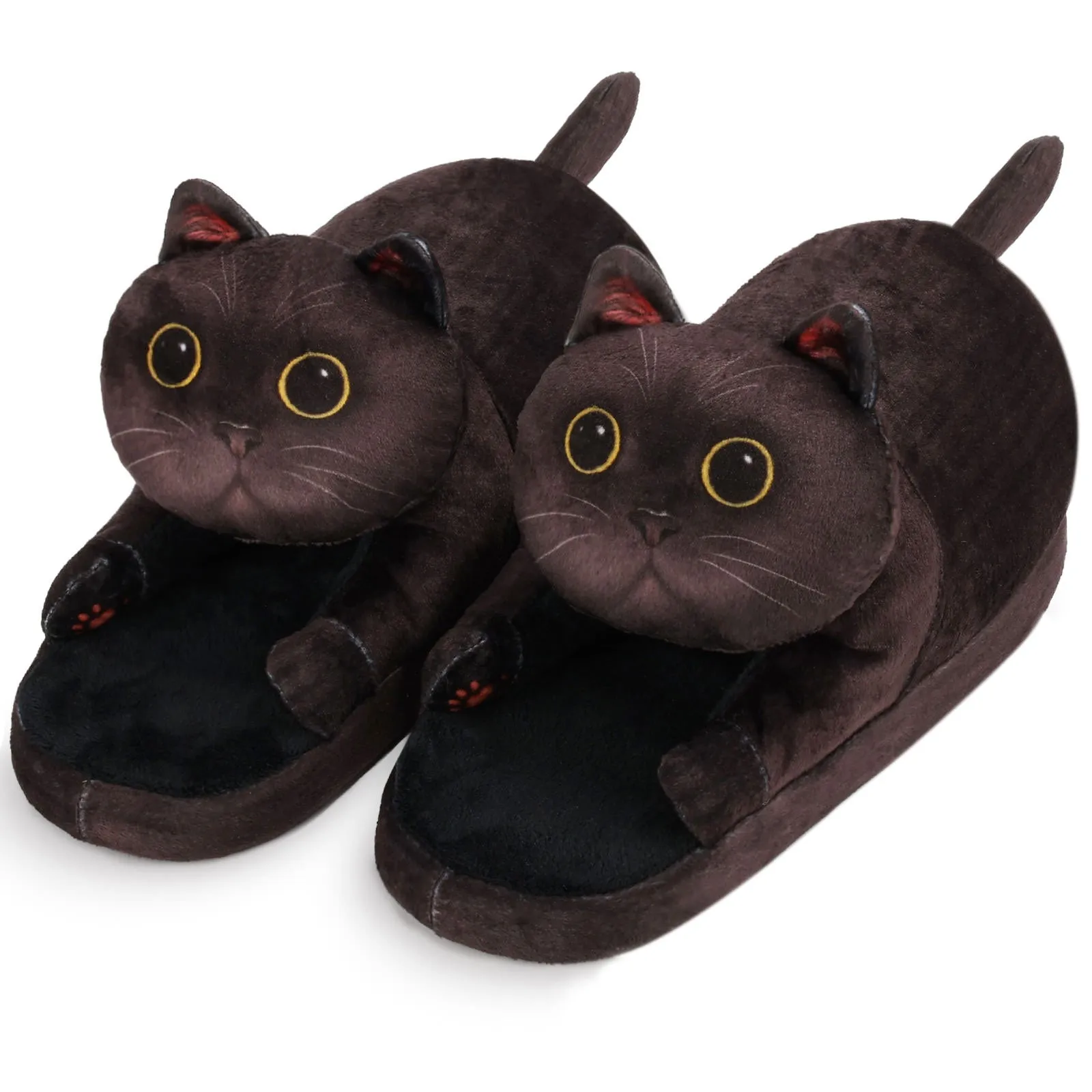 Plush Cat Slippers, A Gift for Cat Lovers