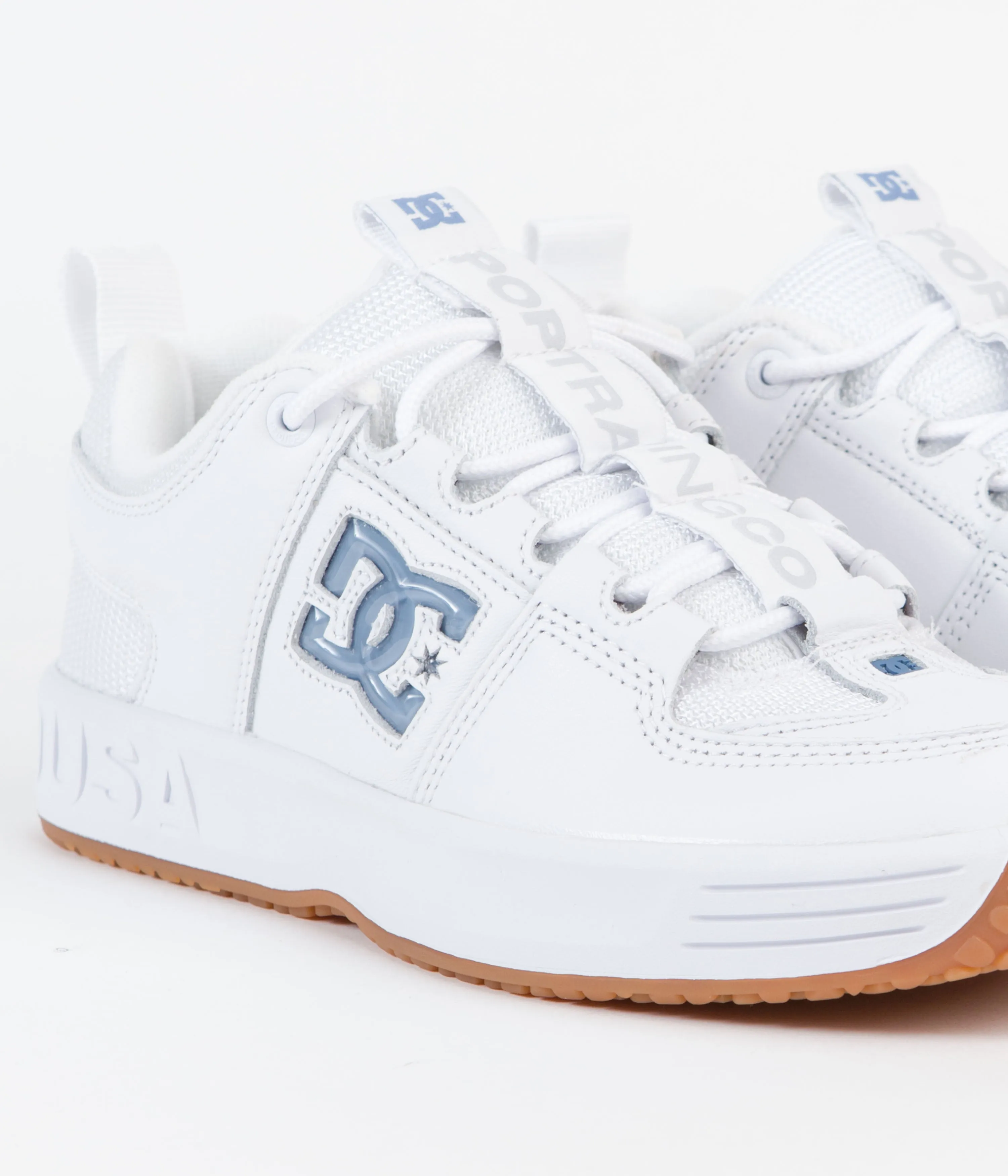 Pop Trading Company x DC Lynx OG Shoes - White / Blue Shadow