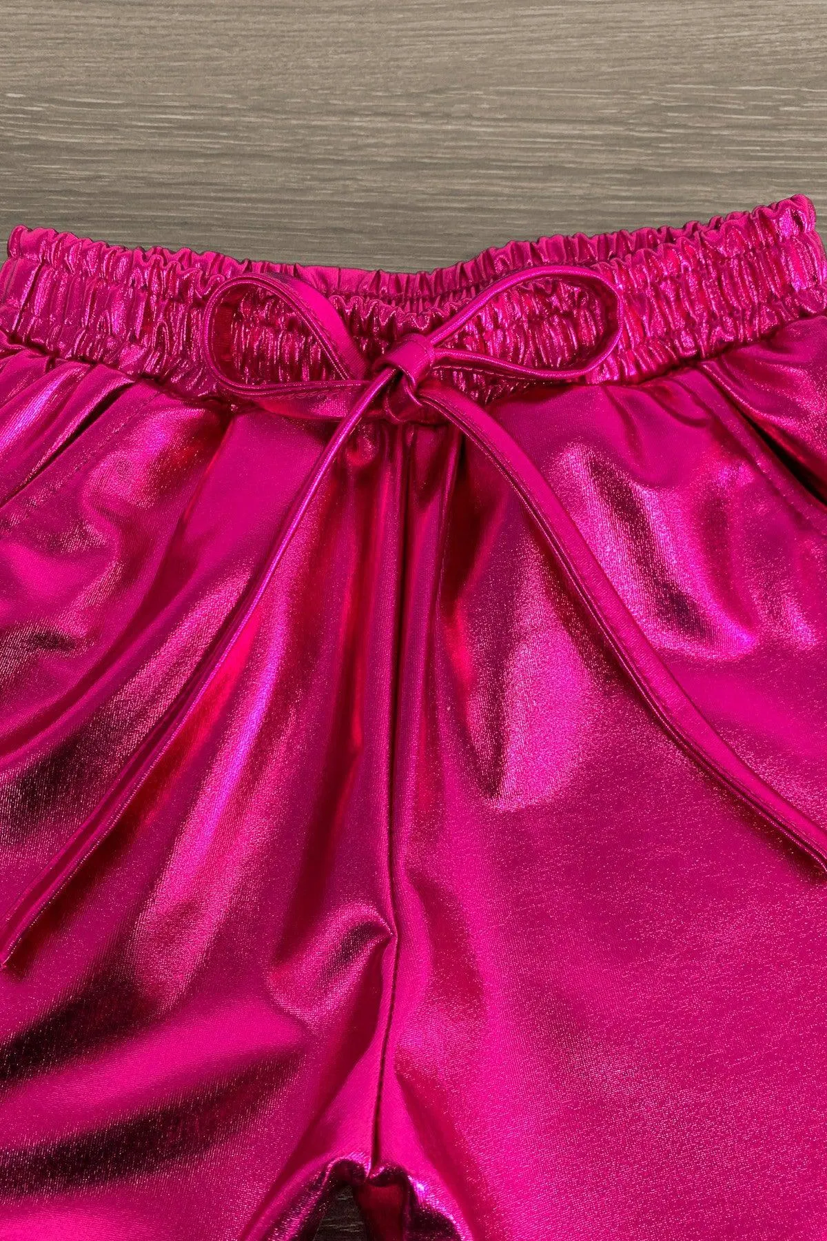 "Dance" Pink Metallic Short Set