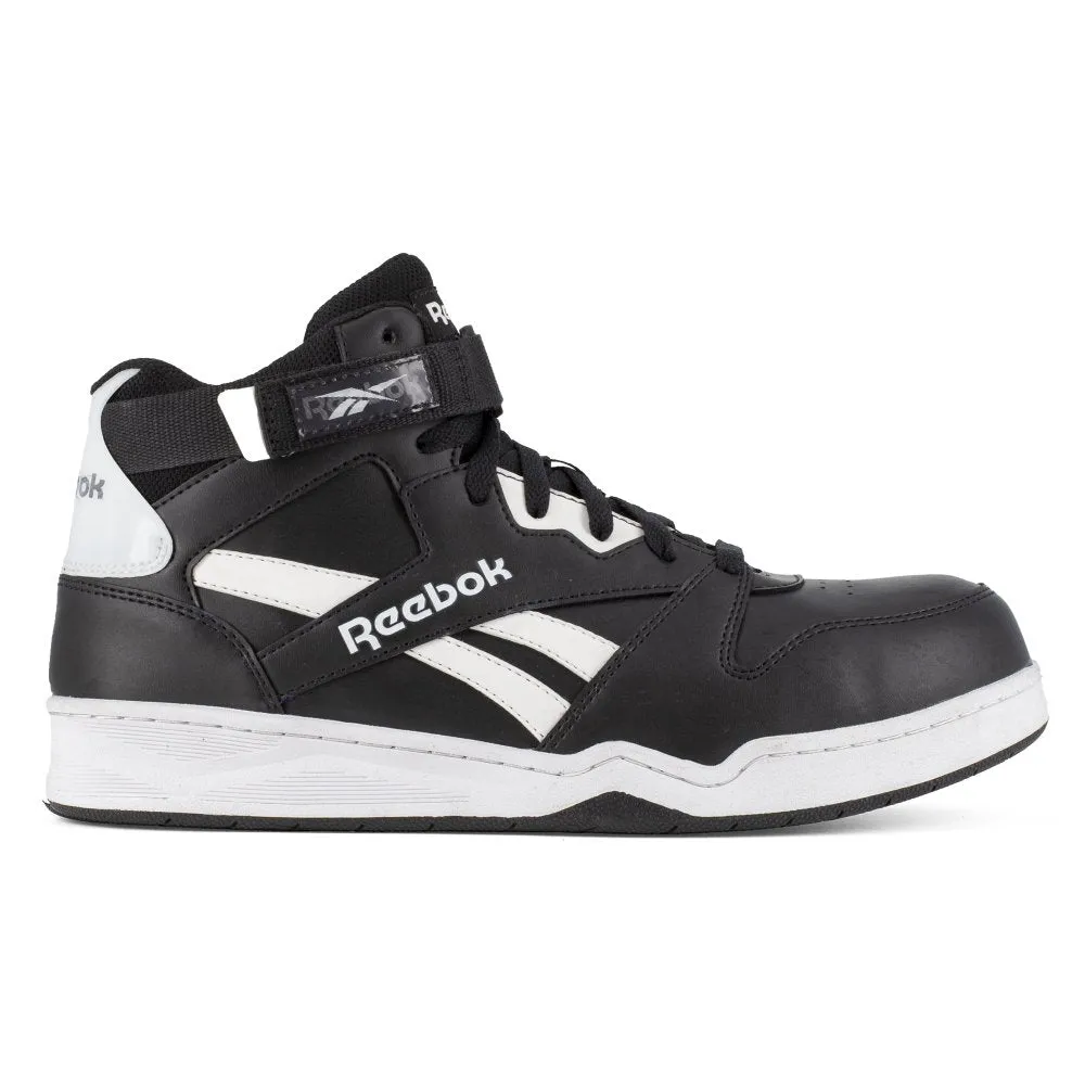 Reebok Men's High Top Work Sneaker Composite Toe Rb4194 In Black And White