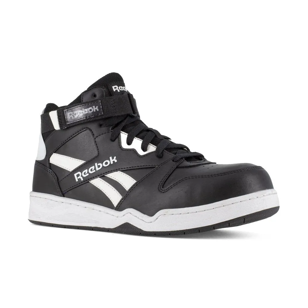 Reebok Men's High Top Work Sneaker Composite Toe Rb4194 In Black And White