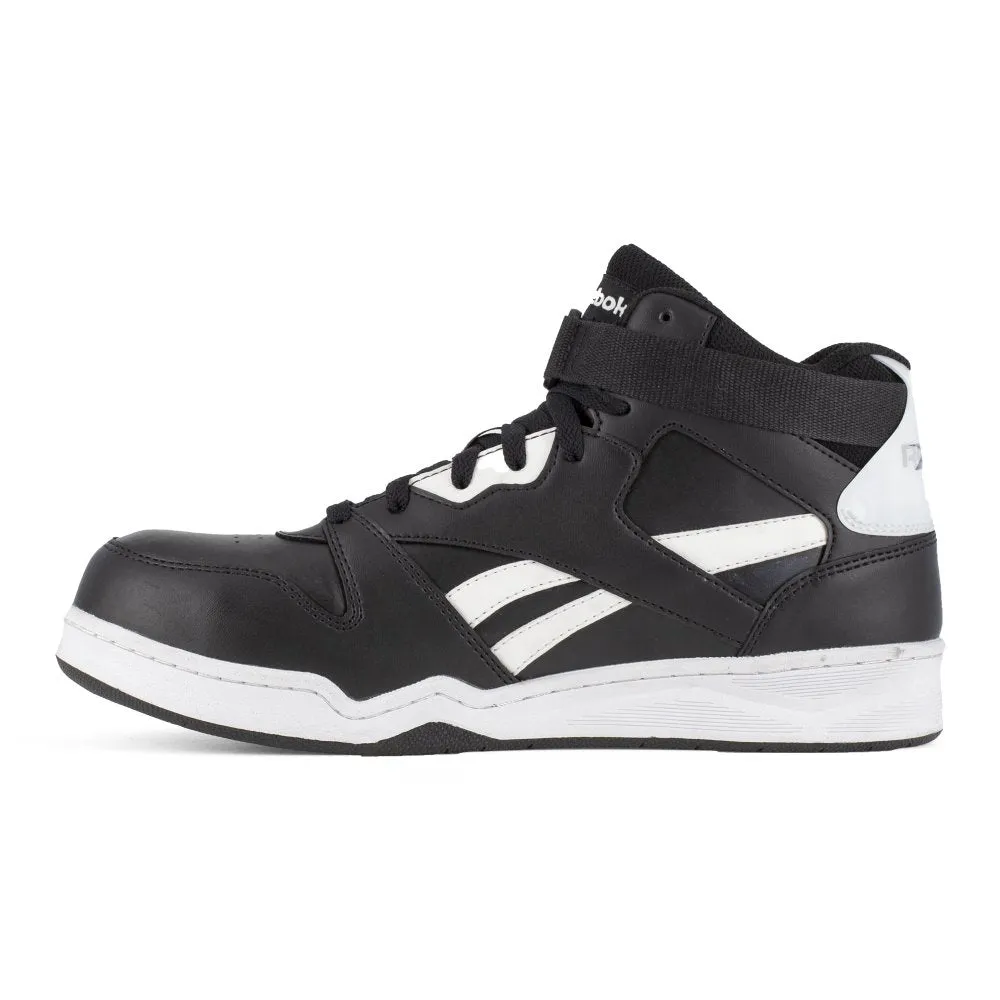 Reebok Men's High Top Work Sneaker Composite Toe Rb4194 In Black And White