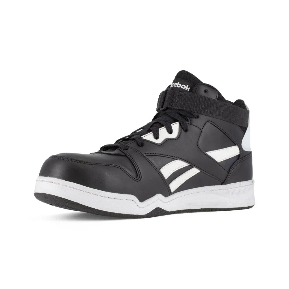 Reebok Men's High Top Work Sneaker Composite Toe Rb4194 In Black And White