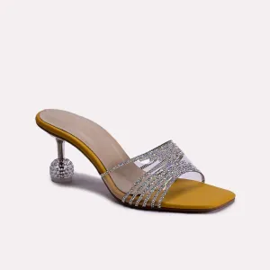 Sally Yellow Heel Slippers 0412383