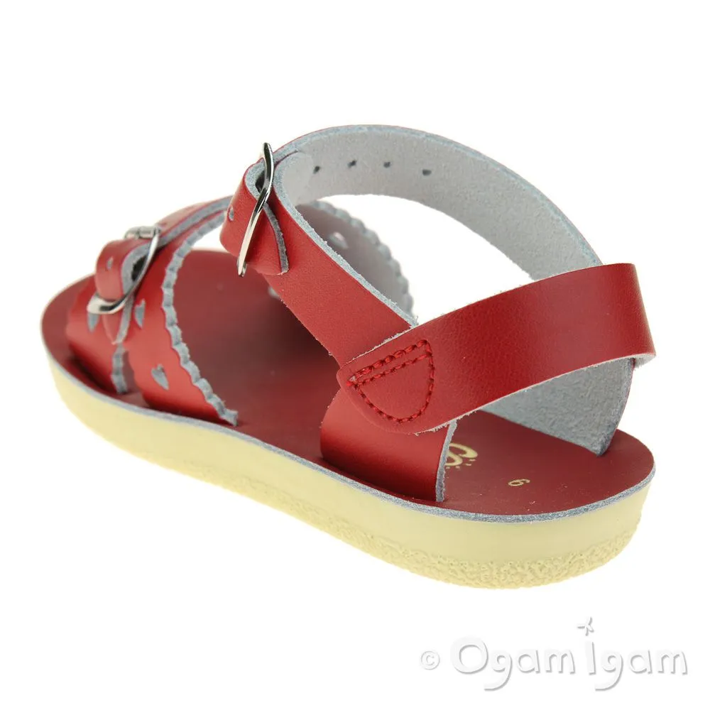 Salt-Water Sweetheart Girls Red Waterfriendly Sandal