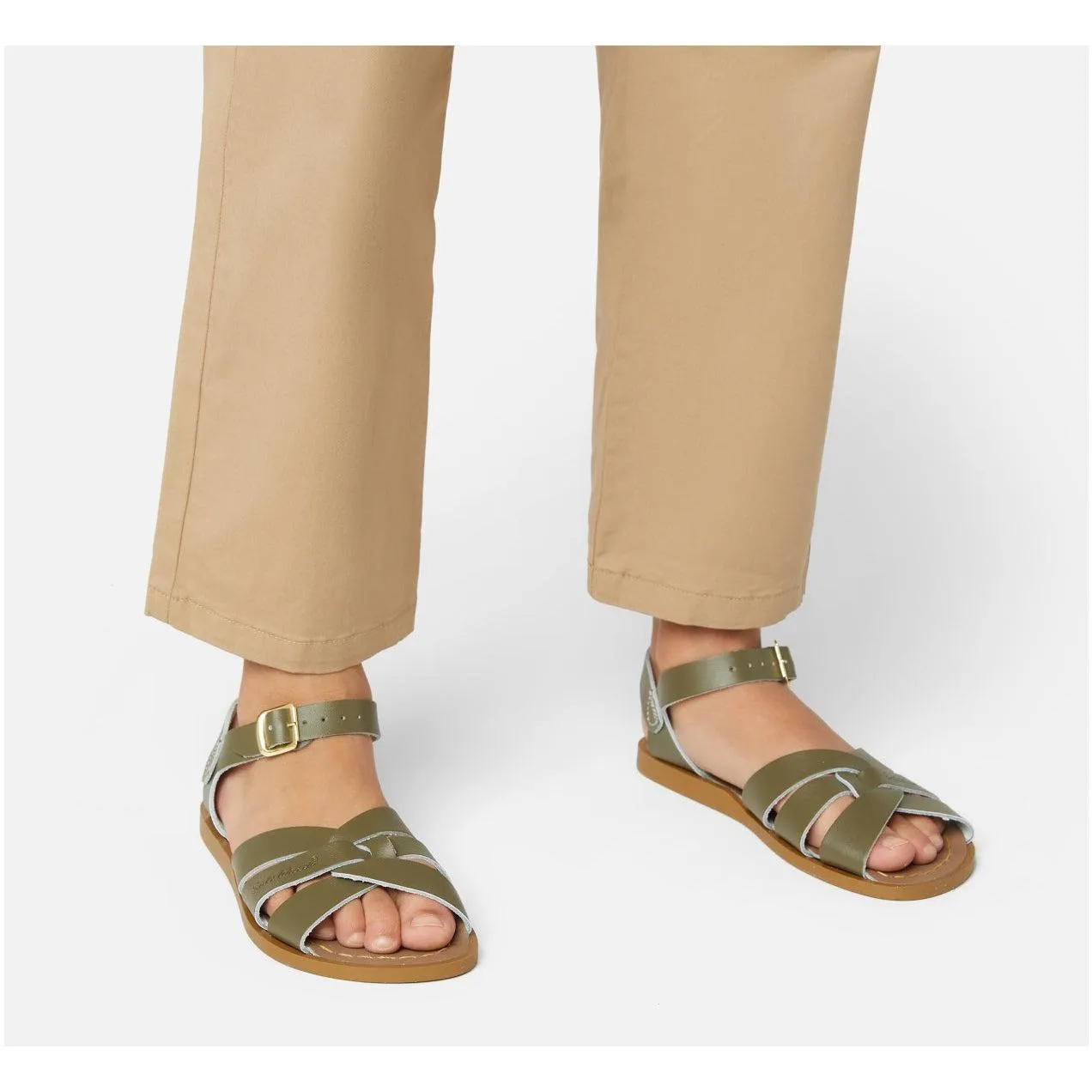 Saltwater Original Sandals - Olive - Kids