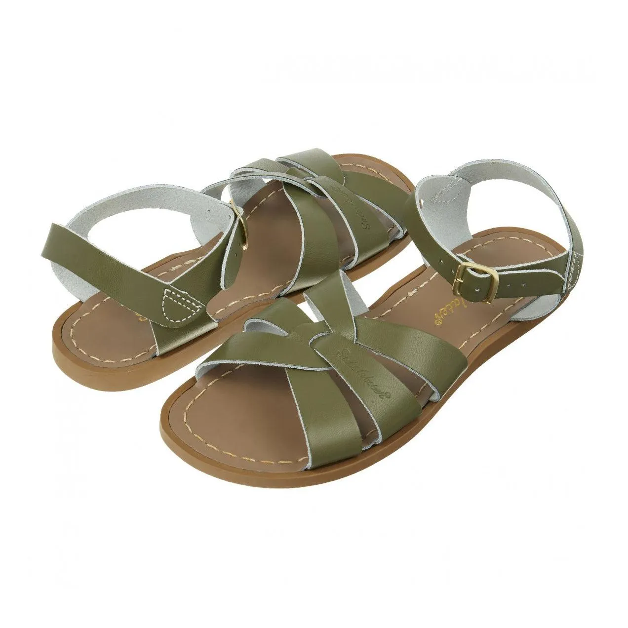 Saltwater Original Sandals - Olive - Kids