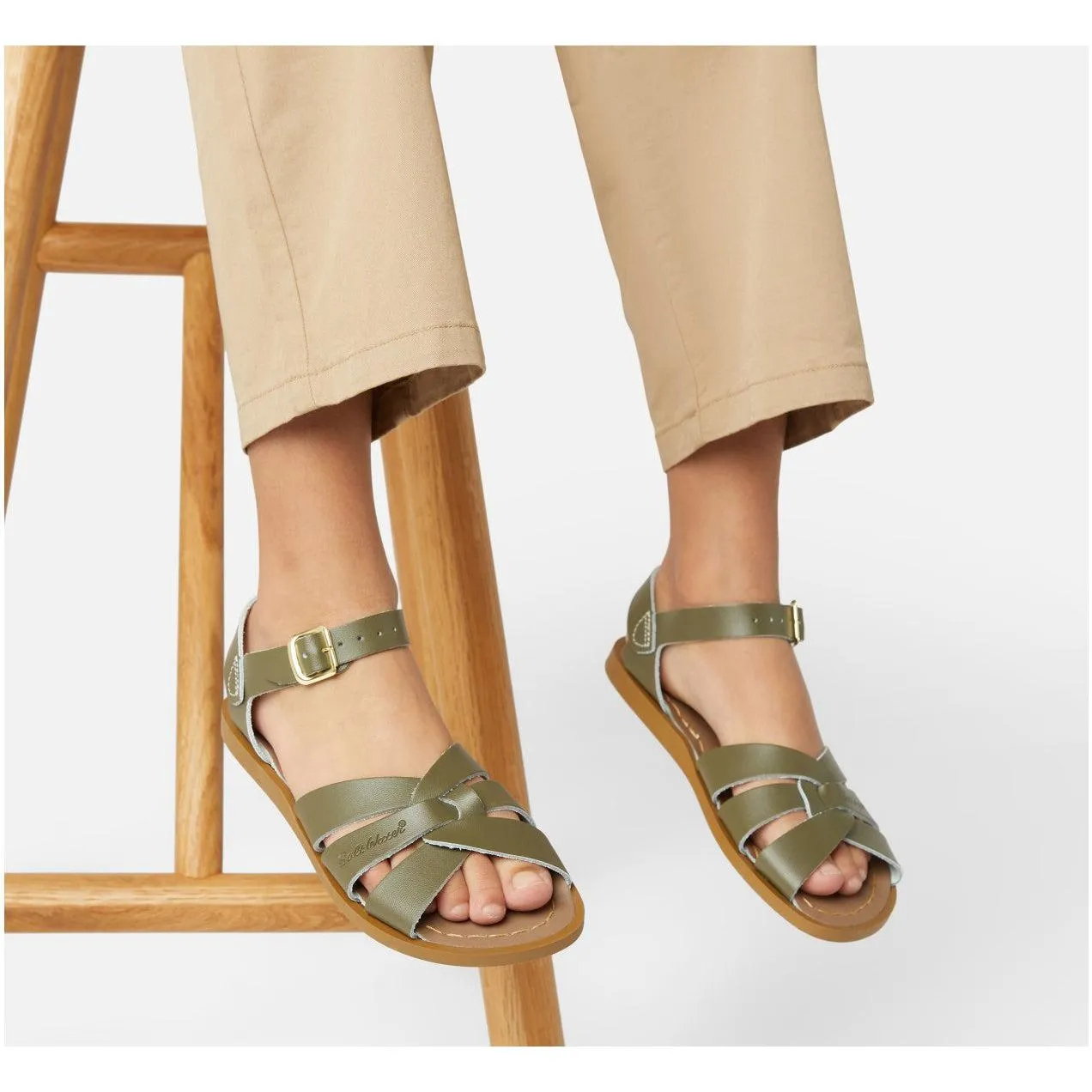 Saltwater Original Sandals - Olive - Kids