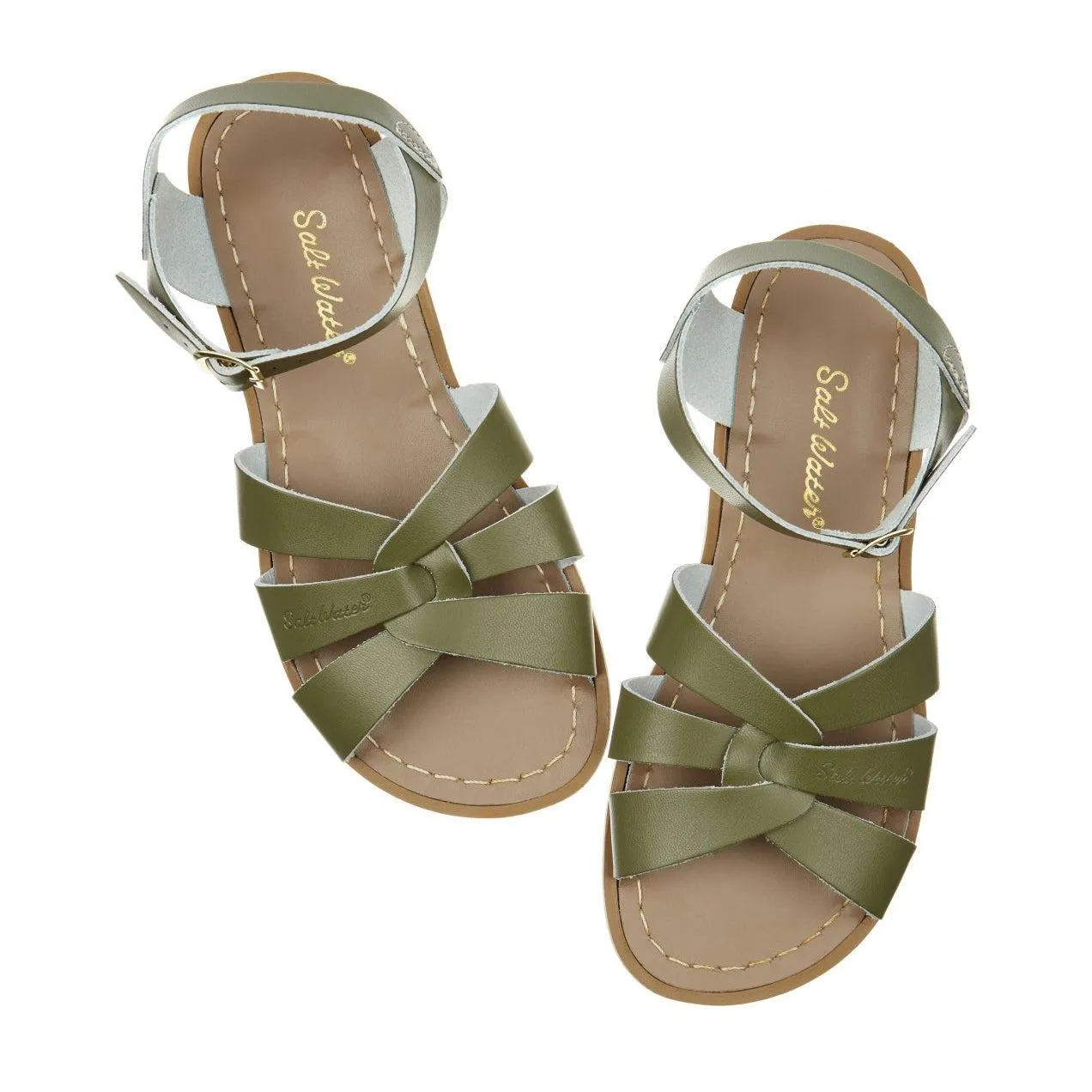 Saltwater Original Sandals - Olive - Kids