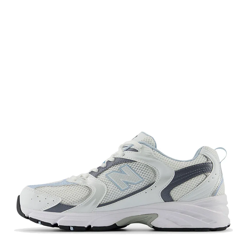 Scarpe Running NEW BALANCE Sneakers 530 in Tessuto Sintetico e Mesh White Dark Arctic Grey e Light Blue