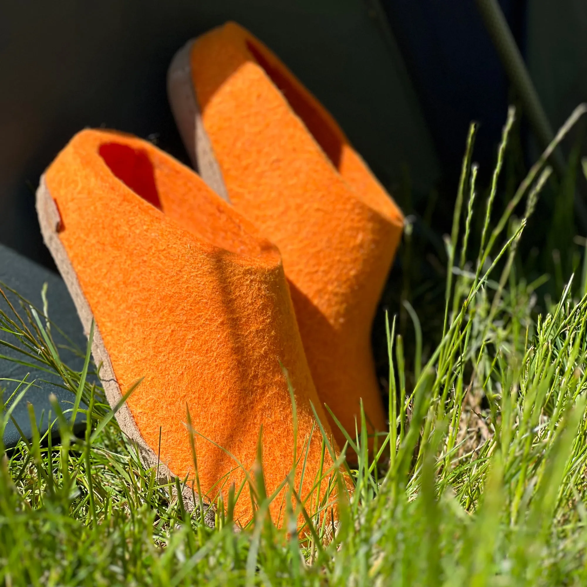 Slip-on with leather sole - Orange