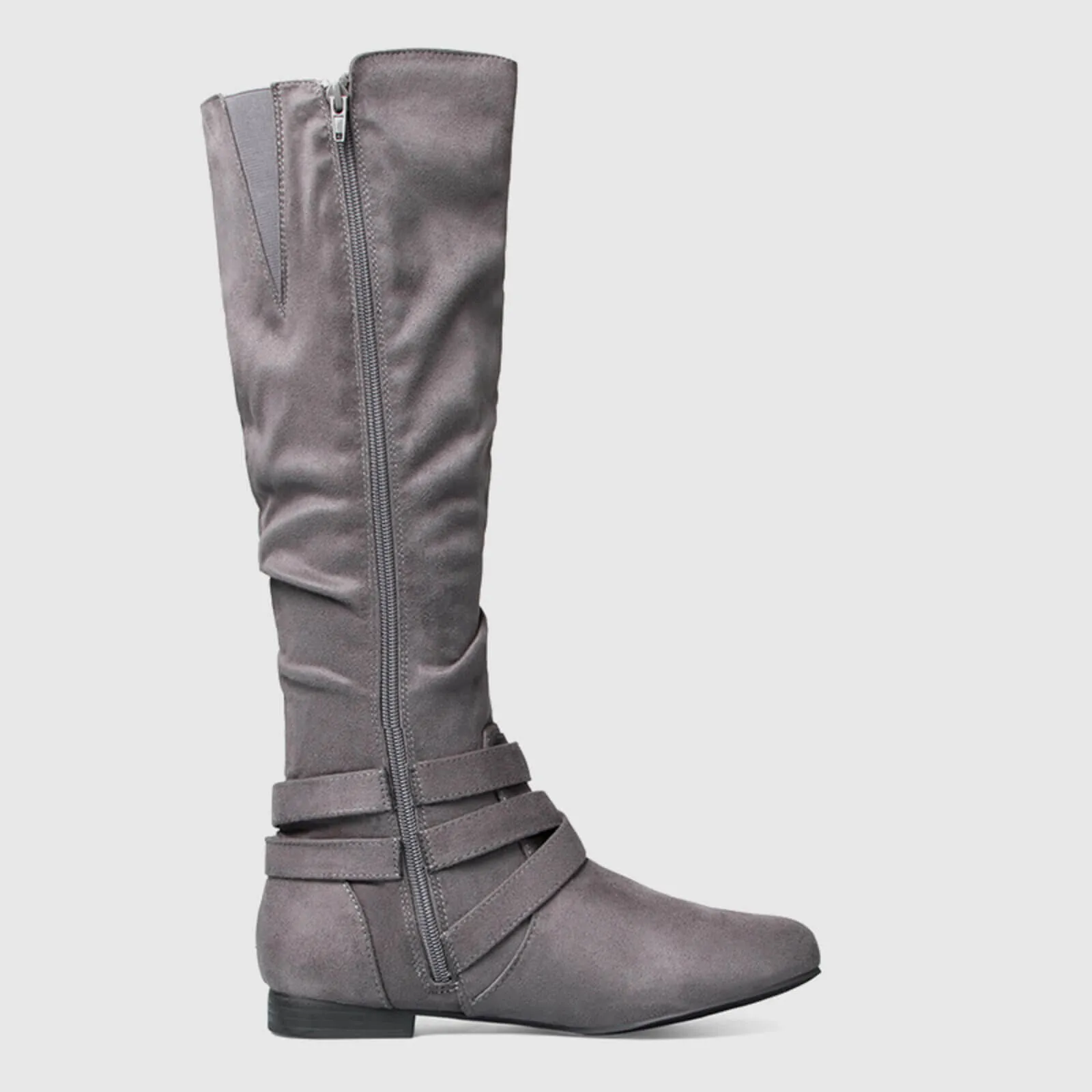 Slouchy Wide Calf Platform Knee High Boots