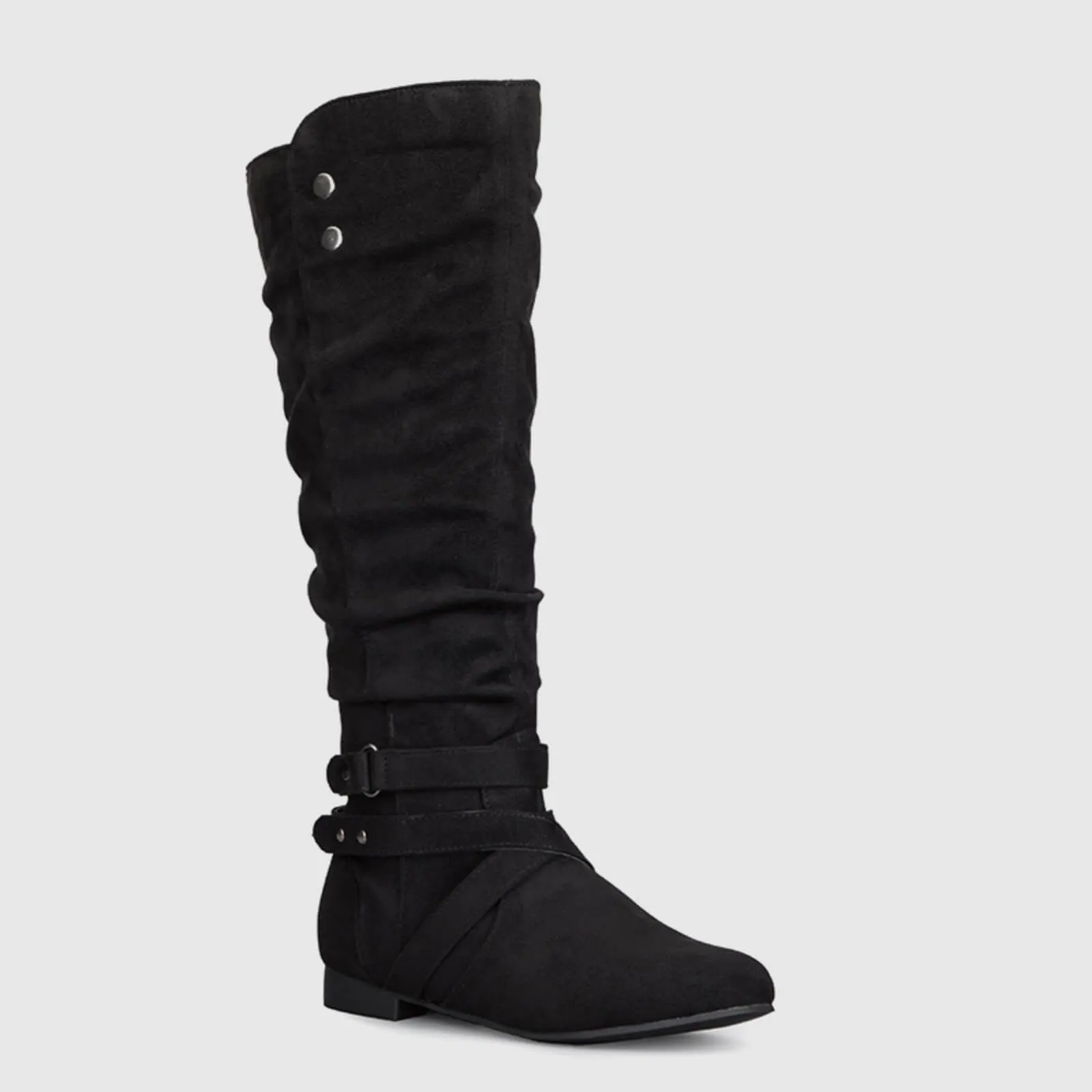 Slouchy Wide Calf Platform Knee High Boots