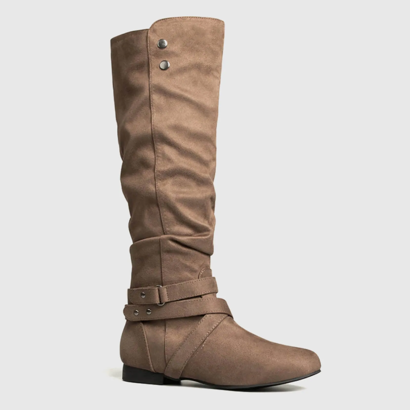 Slouchy Wide Calf Platform Knee High Boots