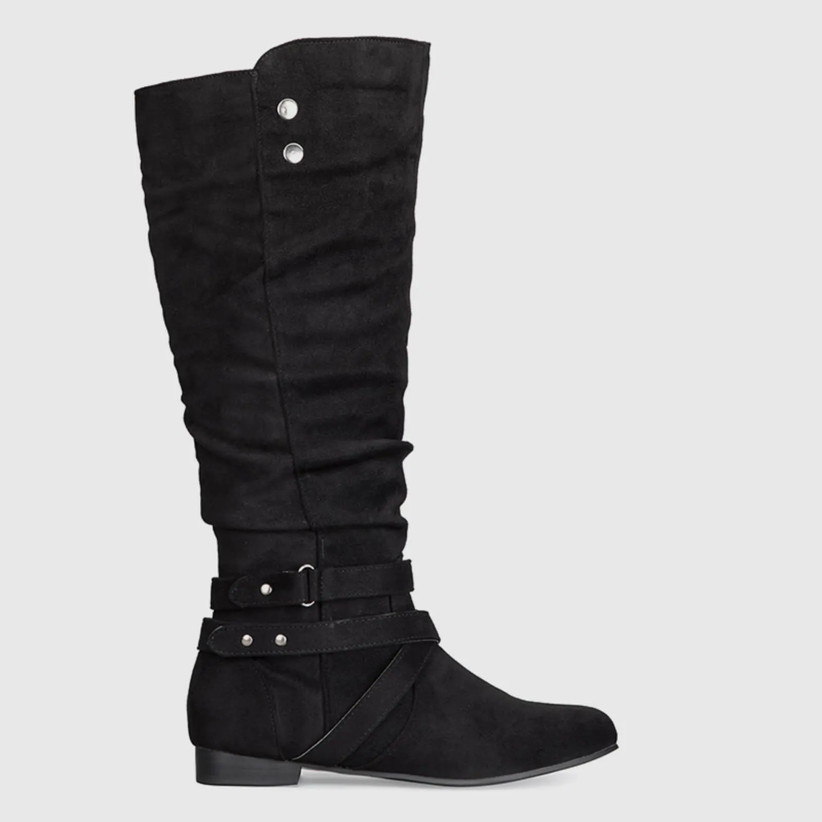 Slouchy Wide Calf Platform Knee High Boots