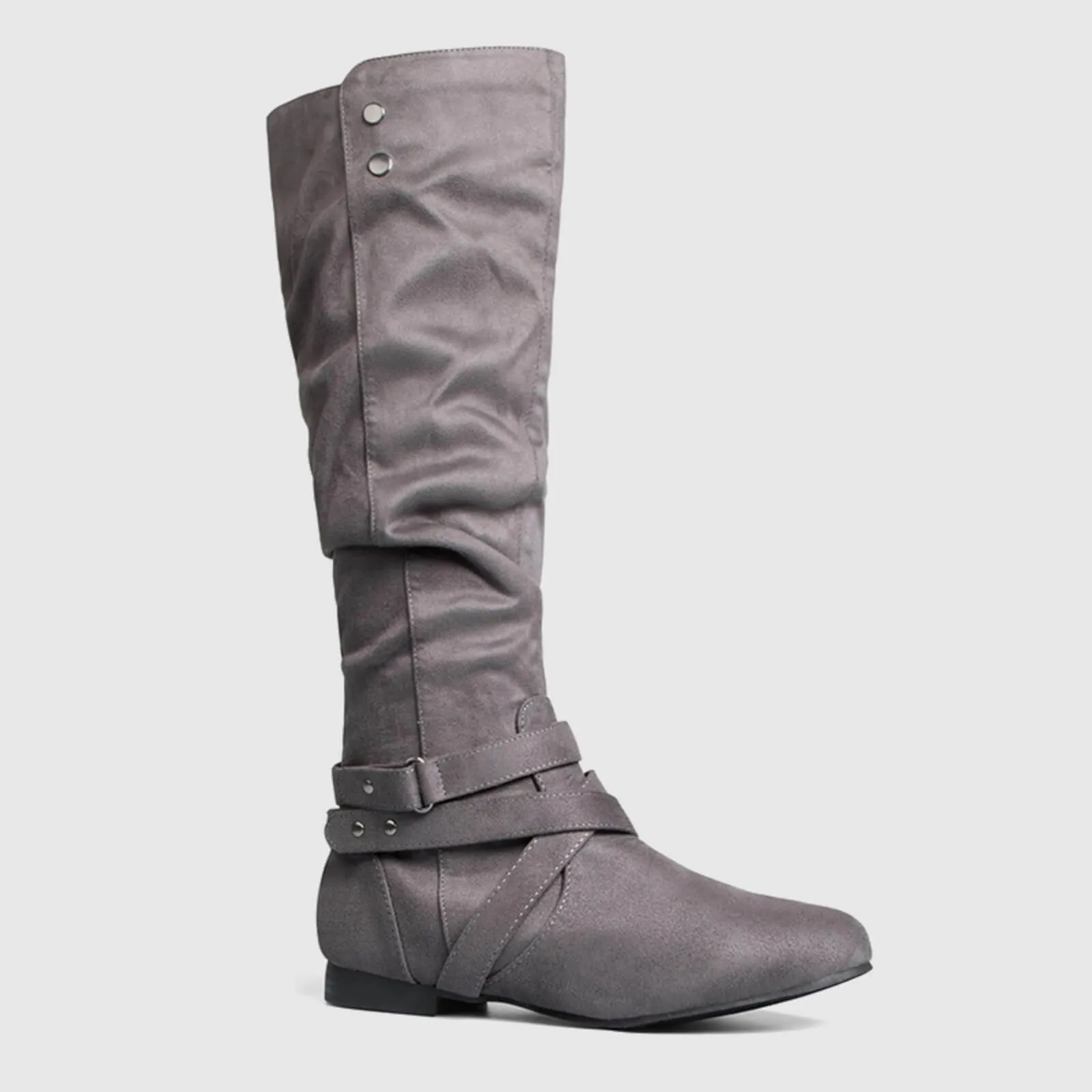 Slouchy Wide Calf Platform Knee High Boots