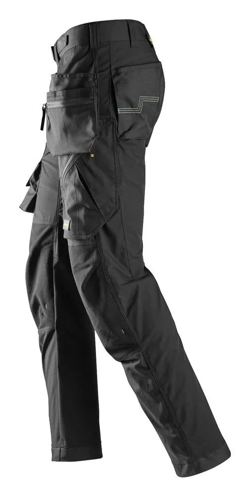 Snickers&#x20;6923&#x20;FlexiWork,&#x20;Floorlayer&#x20;Trousers&#x2B;&#x20;with&#x20;Holster&#x20;Pockets&#x20;-&#x20;Black