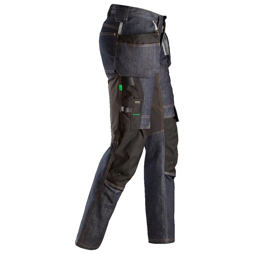 Snickers&#x20;6955&#x20;FlexiWork,&#x20;Denim&#x20;Work&#x20;Trousers&#x2B;&#x20;with&#x20;Holster&#x20;Pockets