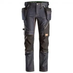 Snickers&#x20;6955&#x20;FlexiWork,&#x20;Denim&#x20;Work&#x20;Trousers&#x2B;&#x20;with&#x20;Holster&#x20;Pockets