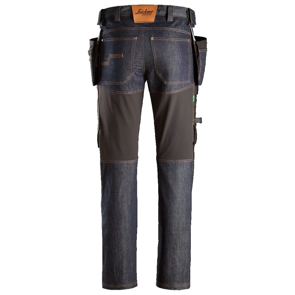 Snickers&#x20;6955&#x20;FlexiWork,&#x20;Denim&#x20;Work&#x20;Trousers&#x2B;&#x20;with&#x20;Holster&#x20;Pockets