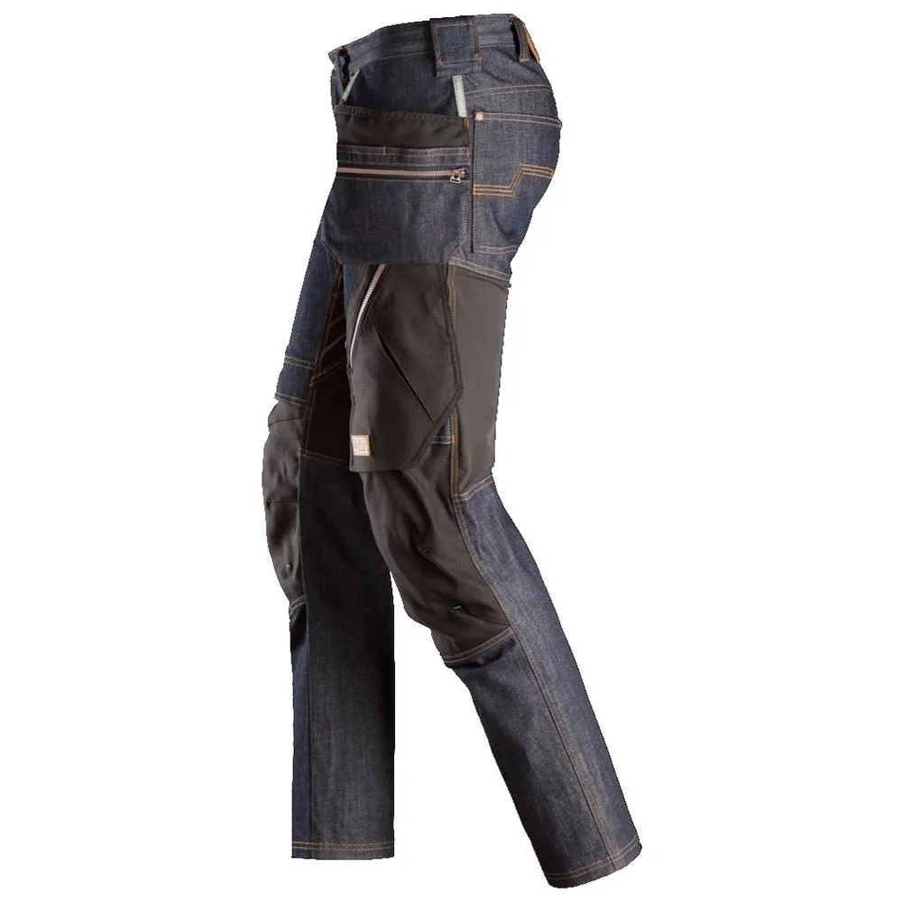 Snickers&#x20;6955&#x20;FlexiWork,&#x20;Denim&#x20;Work&#x20;Trousers&#x2B;&#x20;with&#x20;Holster&#x20;Pockets