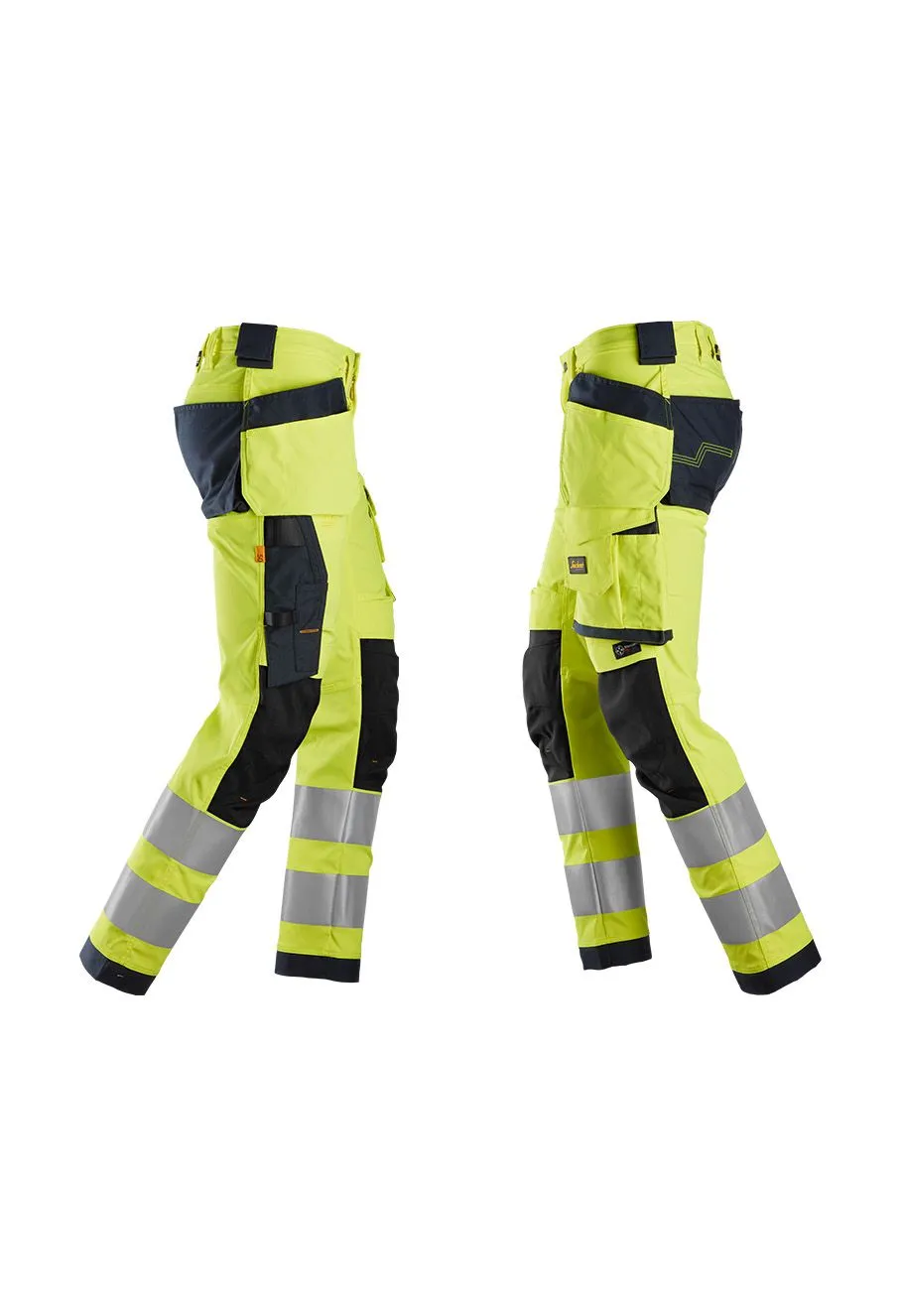 Snickers&#x20;Work&#x20;Trouser&#x20;High&#x20;Vis&#x20;6243&#x20;-&#x20;Yellow&#x20;Navy