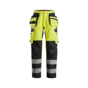 Snickers&#x20;Work&#x20;Trouser&#x20;High&#x20;Vis&#x20;6264&#x20;-&#x20;Yellow&#x20;Navy