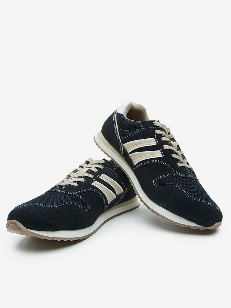 SOLEPLAY Navy Mesh-Detailed Sneakers