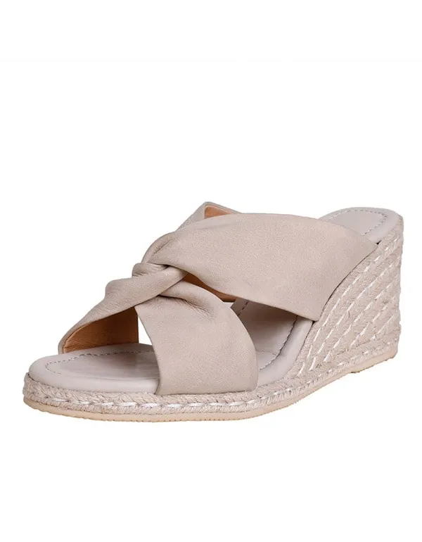 Summer Woven Ladies Wedge Heels Outdoor Sandals