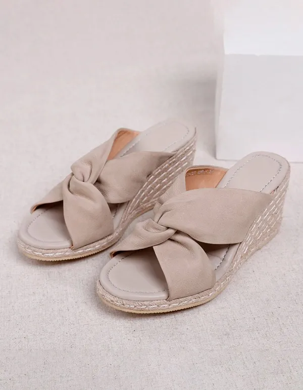 Summer Woven Ladies Wedge Heels Outdoor Sandals