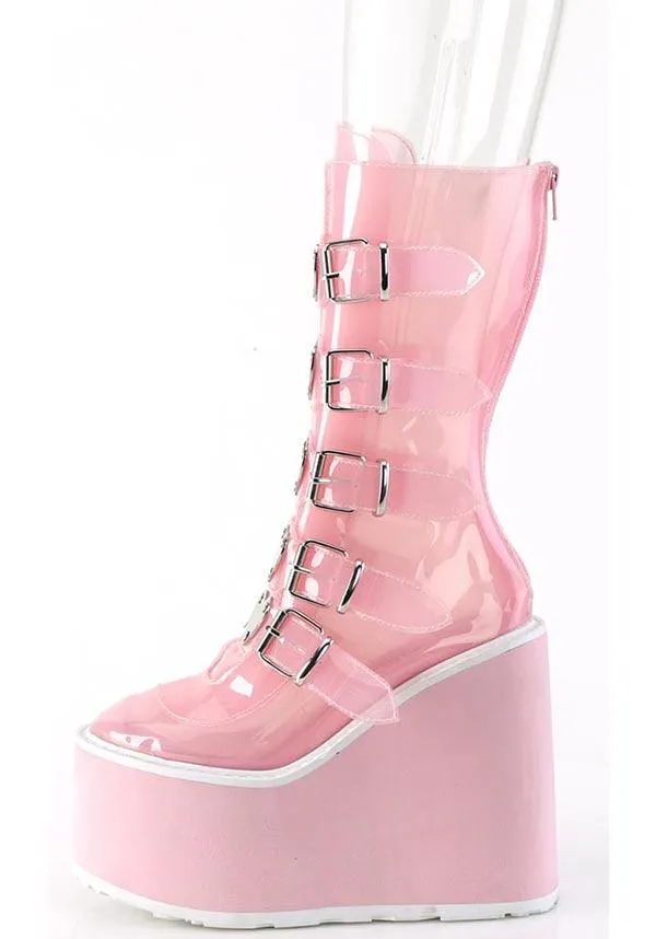 SWING-230C [Baby Pink TPU] | PLATFORM BOOTS [PREORDER]