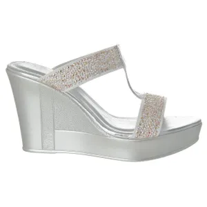 Tiffany 2 Strap T-Bar Platform Wedge Mule