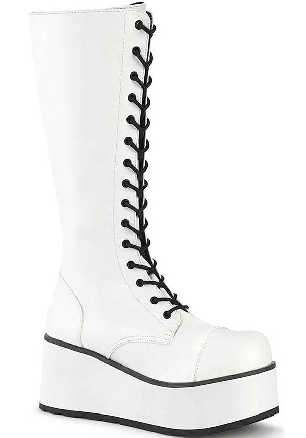 TRASHVILLE-502 [White] | PLATFORM BOOTS [PREORDER]