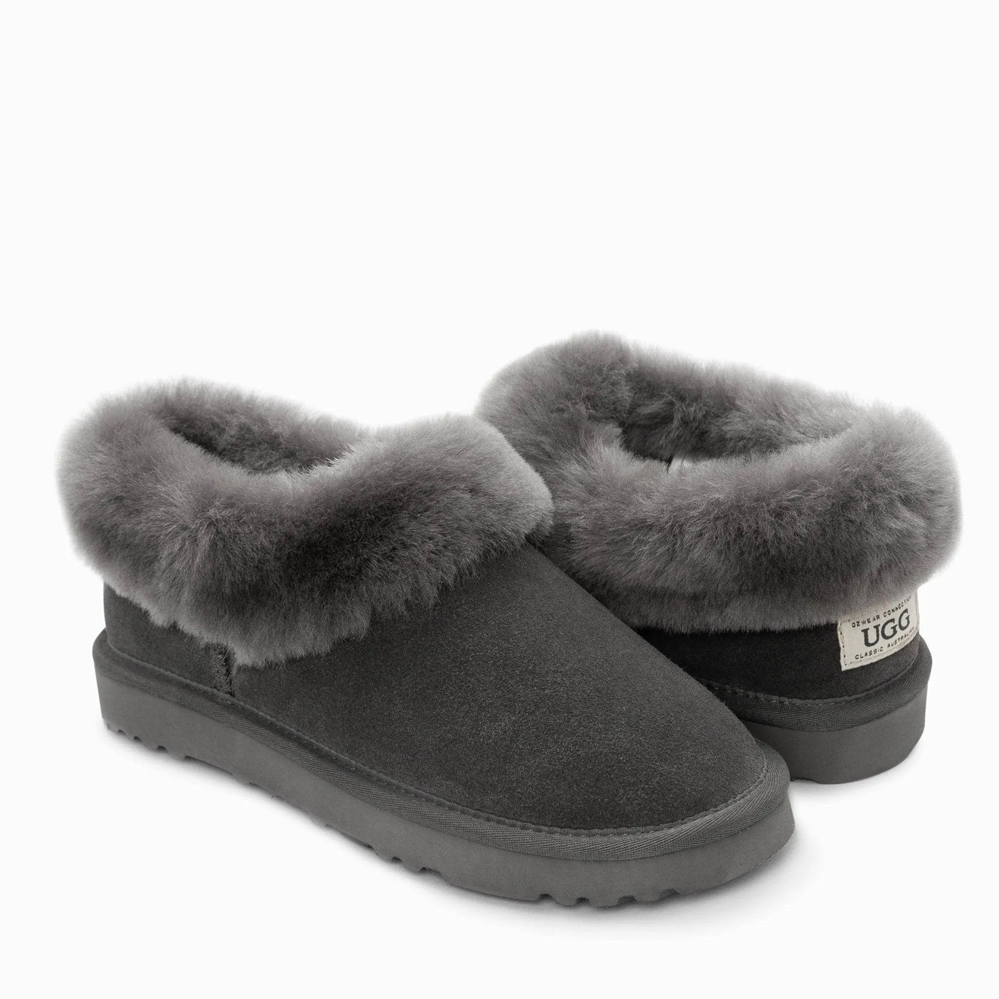 UGG Alberich Fluffy Collar Slippers