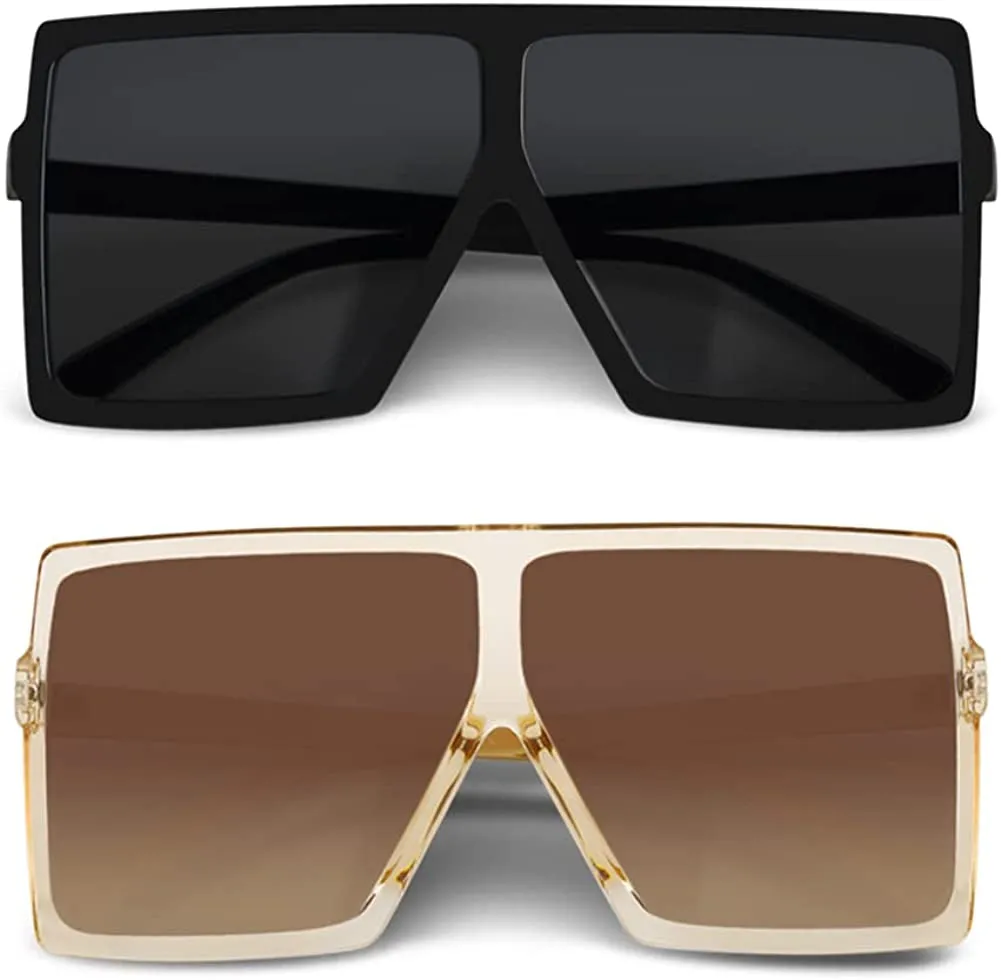 Ultralight Square Oversized Sunglasses for Women & Men