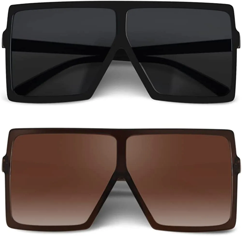 Ultralight Square Oversized Sunglasses for Women & Men