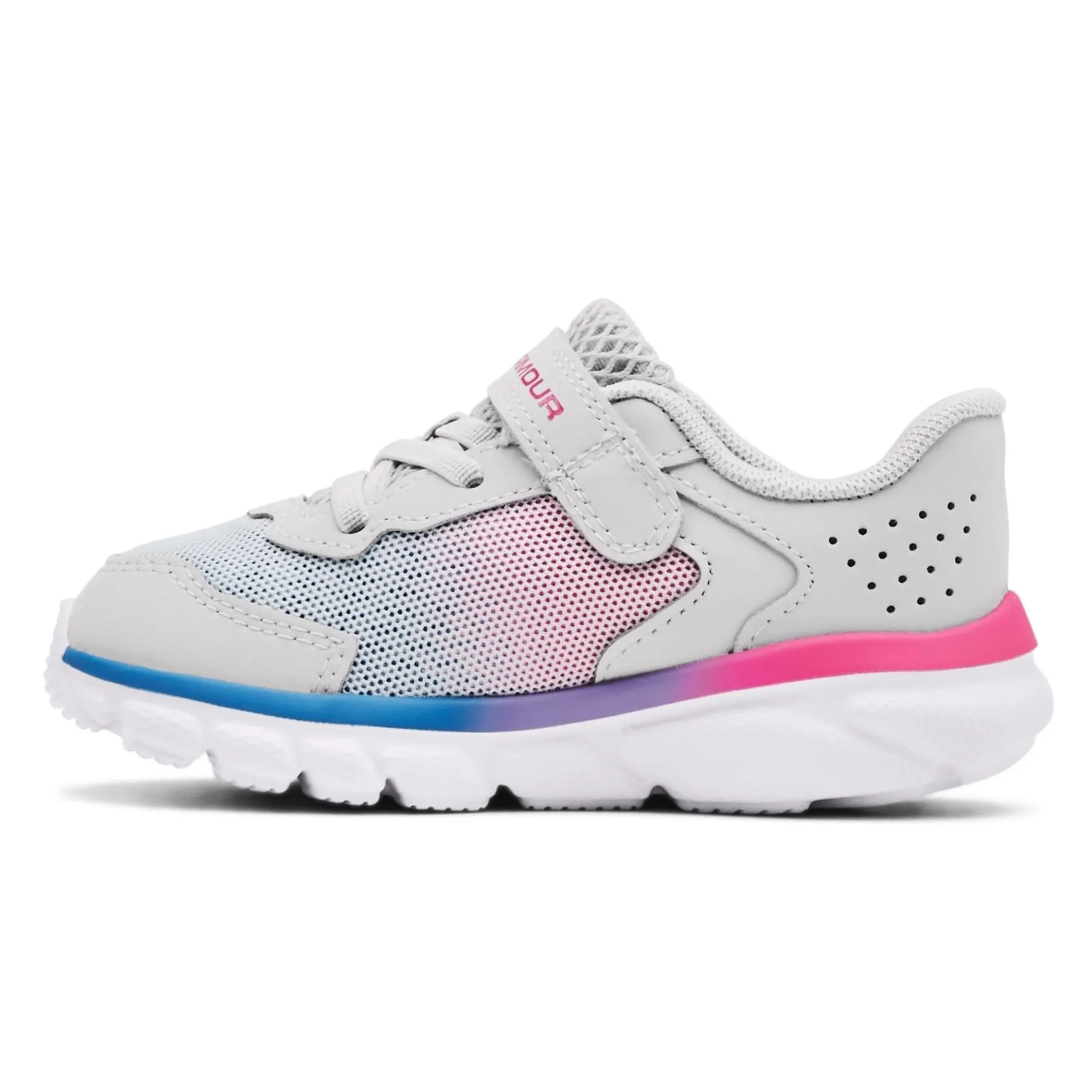 Under Armour Halo Grey/White/Vivid Lilac Assert 9 Toddler Sneaker