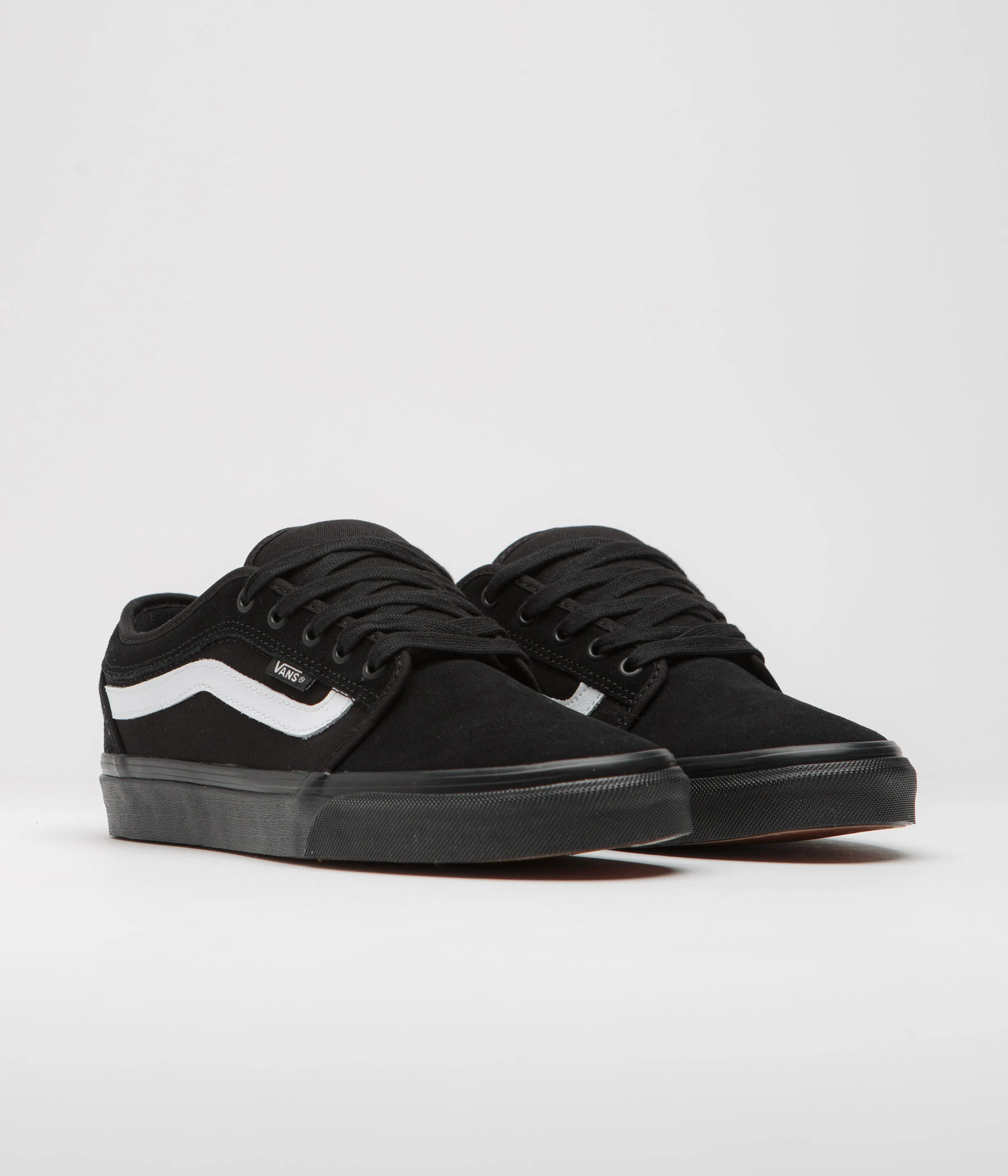 Vans Chukka Sidestripe Shoes - Black / Black / White