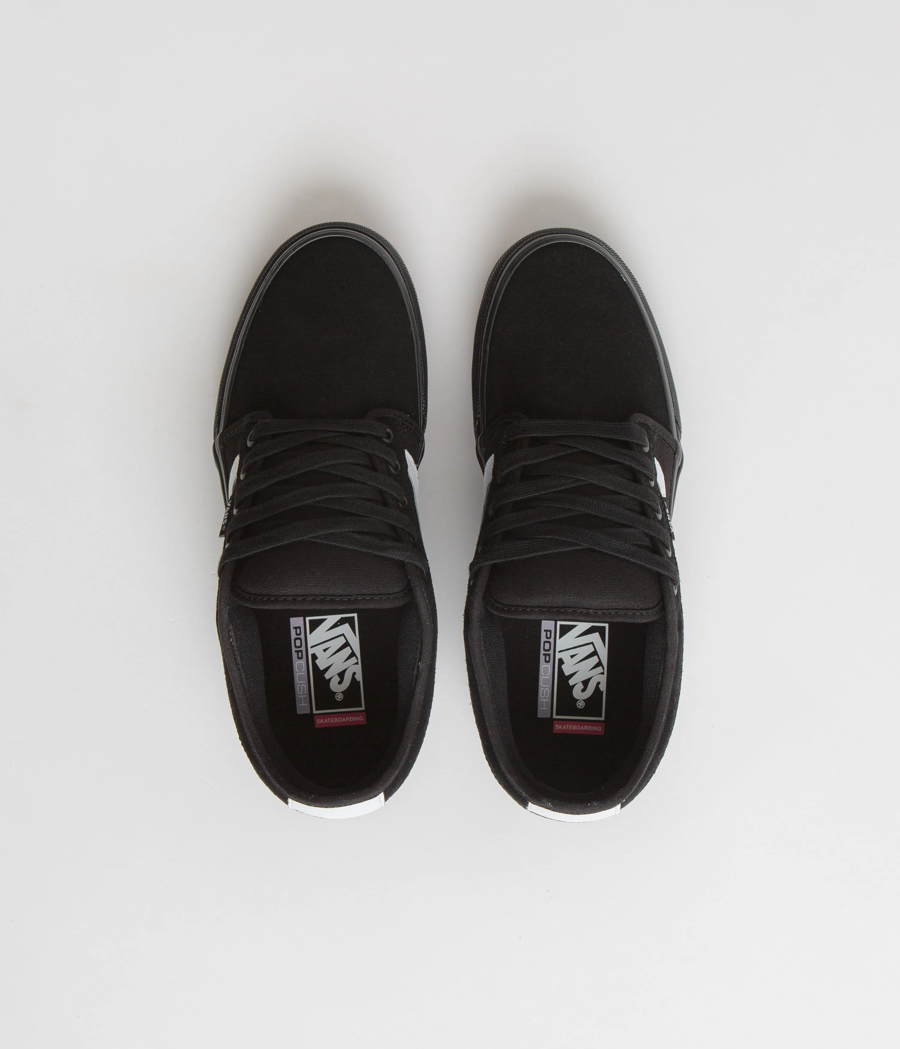 Vans Chukka Sidestripe Shoes - Black / Black / White