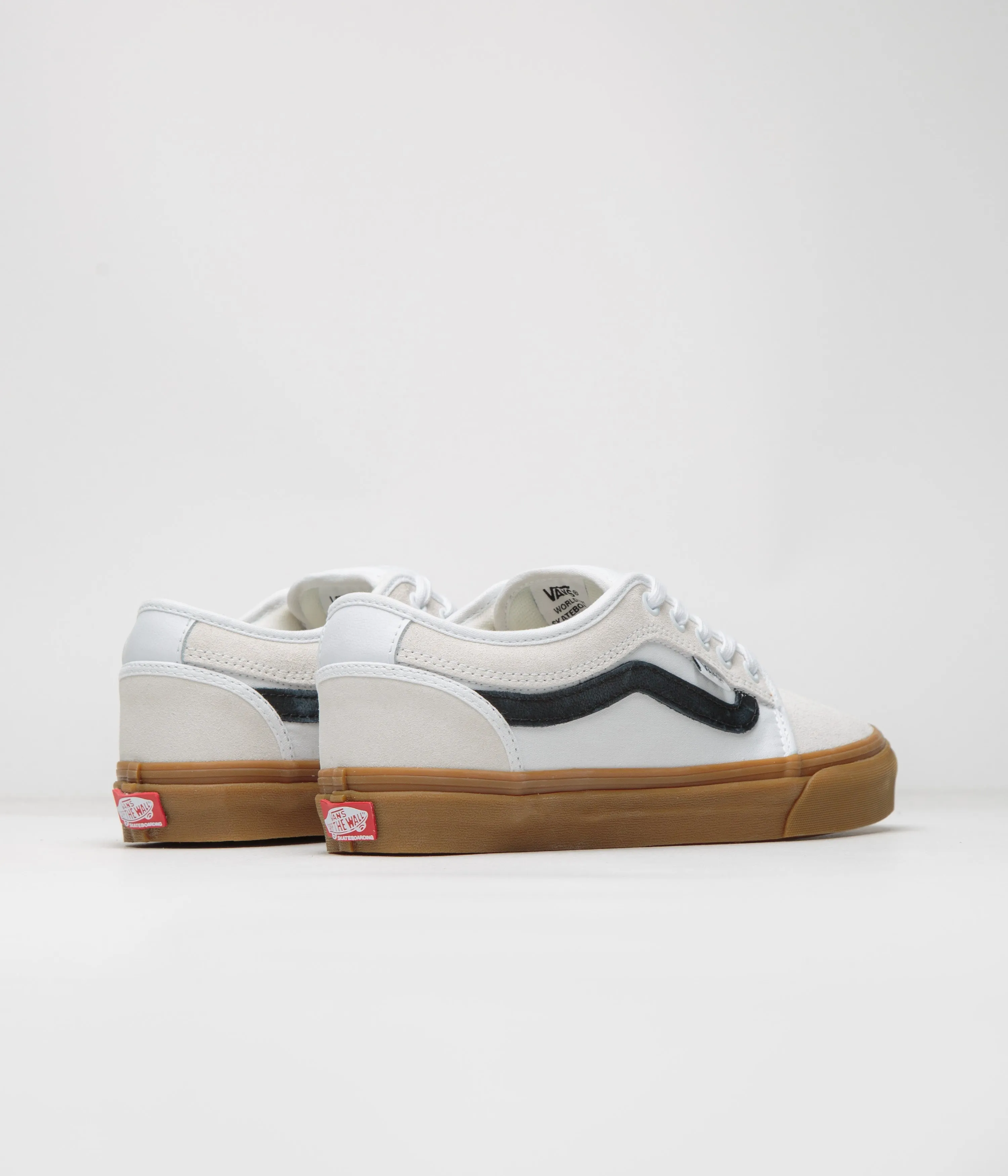 Vans Skate Chukka Low Sidestripe Shoes - White / Black / Gum