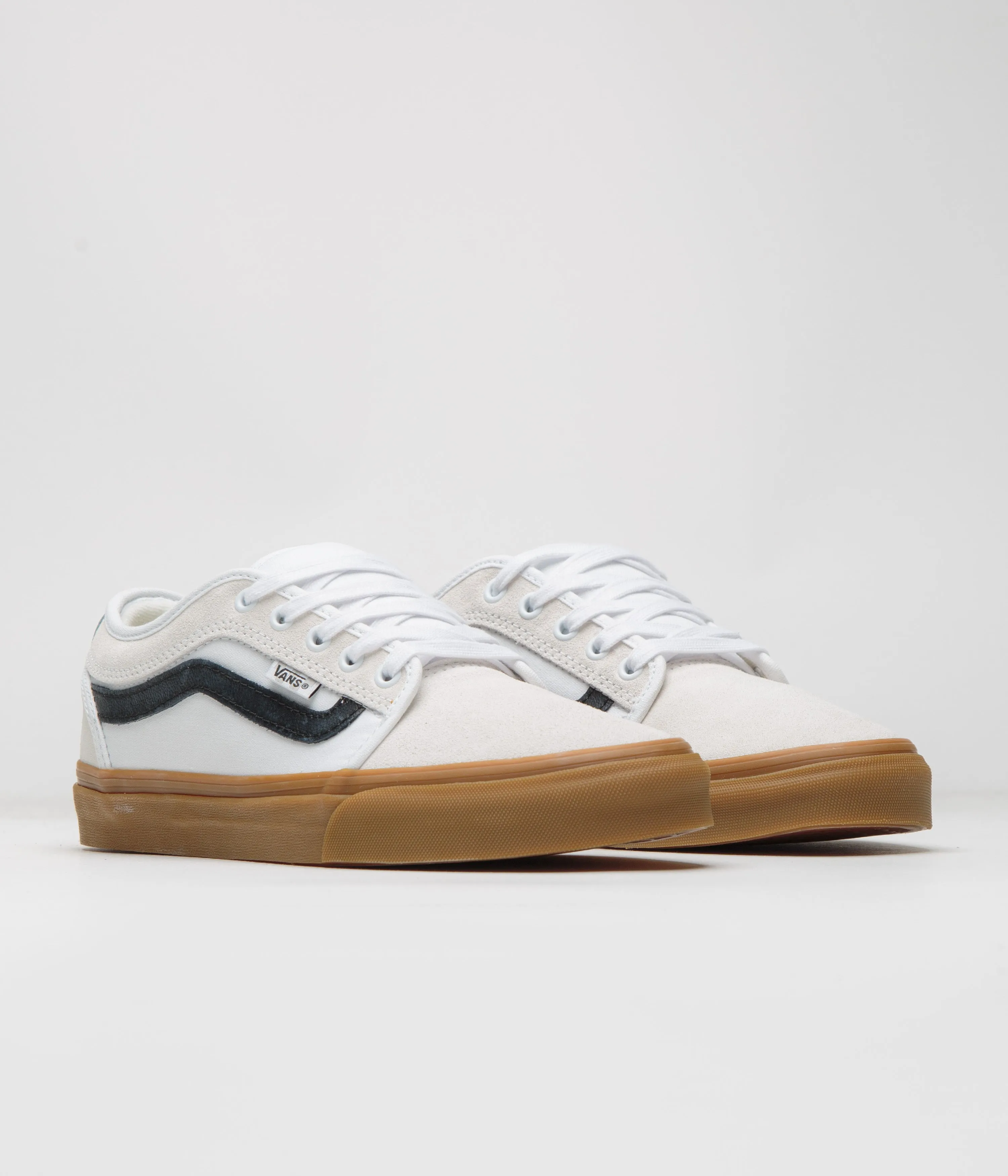 Vans Skate Chukka Low Sidestripe Shoes - White / Black / Gum