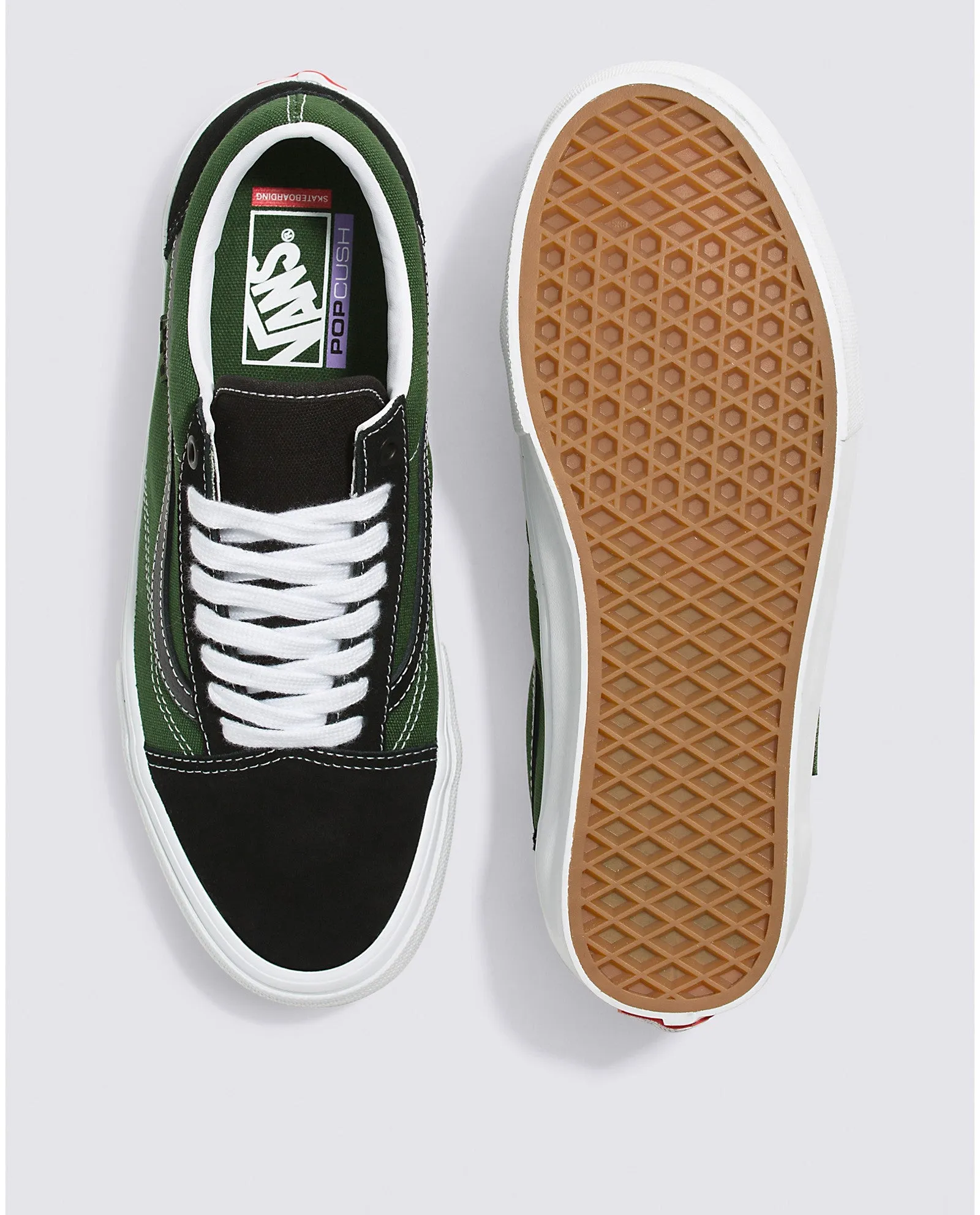 Vans Skate Old Skool Safari Skateboard Shoe - Black/Greenery