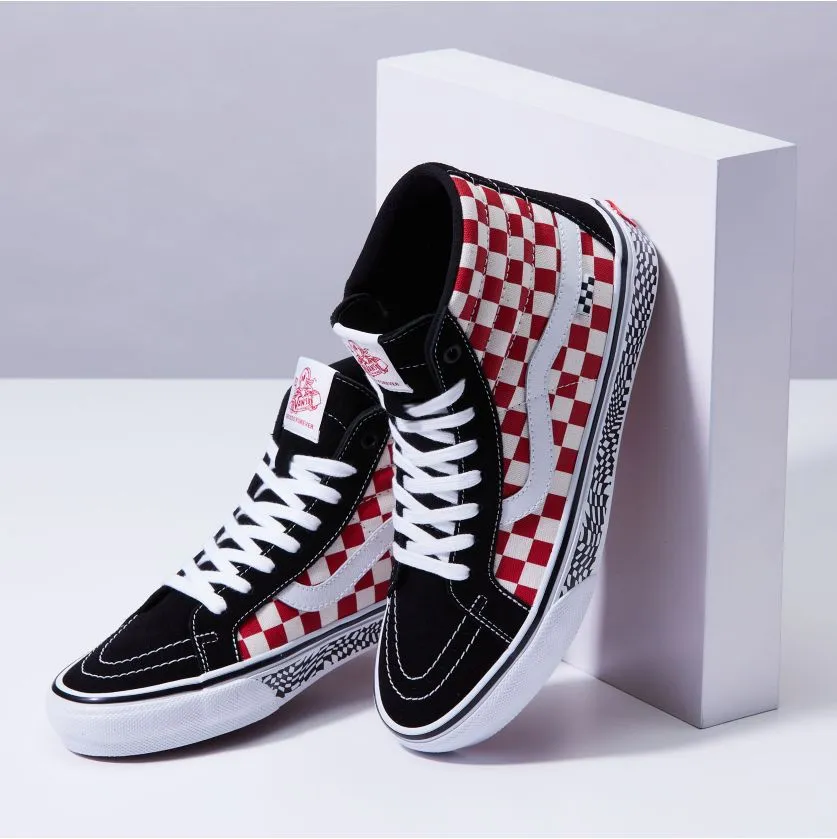 Vans Skate Sk8-Hi Grosso Reissue Skateboard Shoe - 84' Black/Red Checkerboard