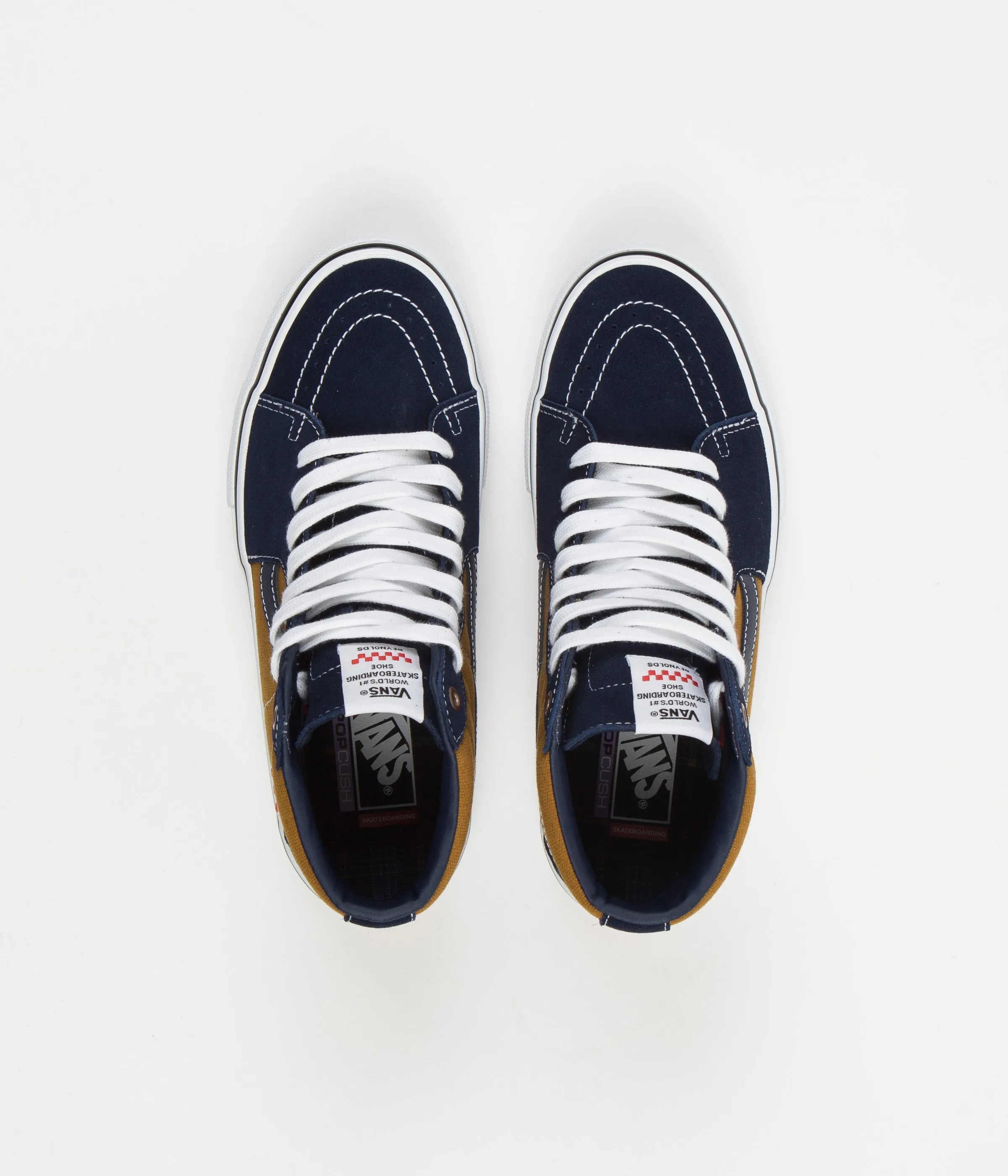 Vans Skate SK8-Hi Shoes - (Reynolds) Navy / Golden Brown