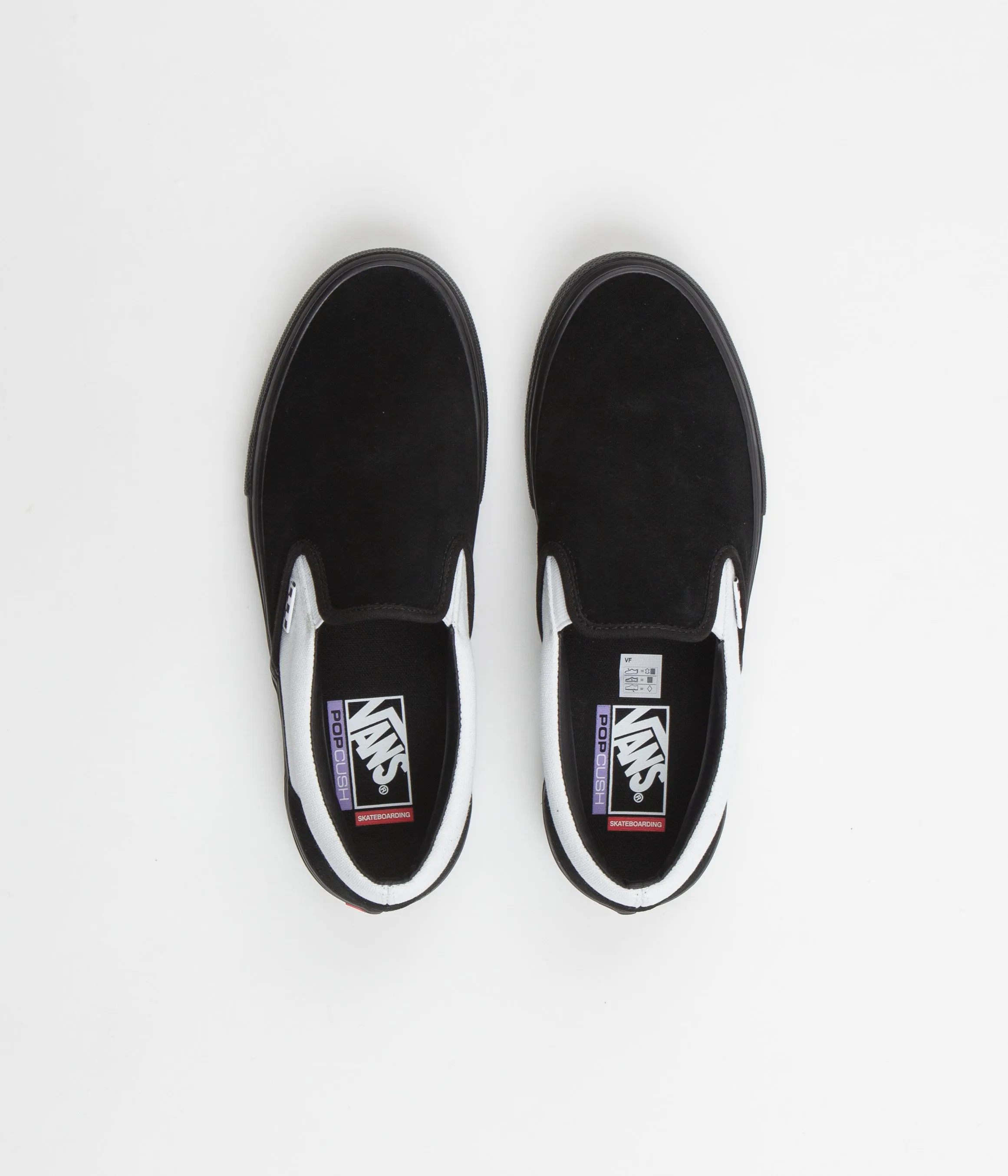 Vans Skate Slip-On Shoes - Black / Black / White