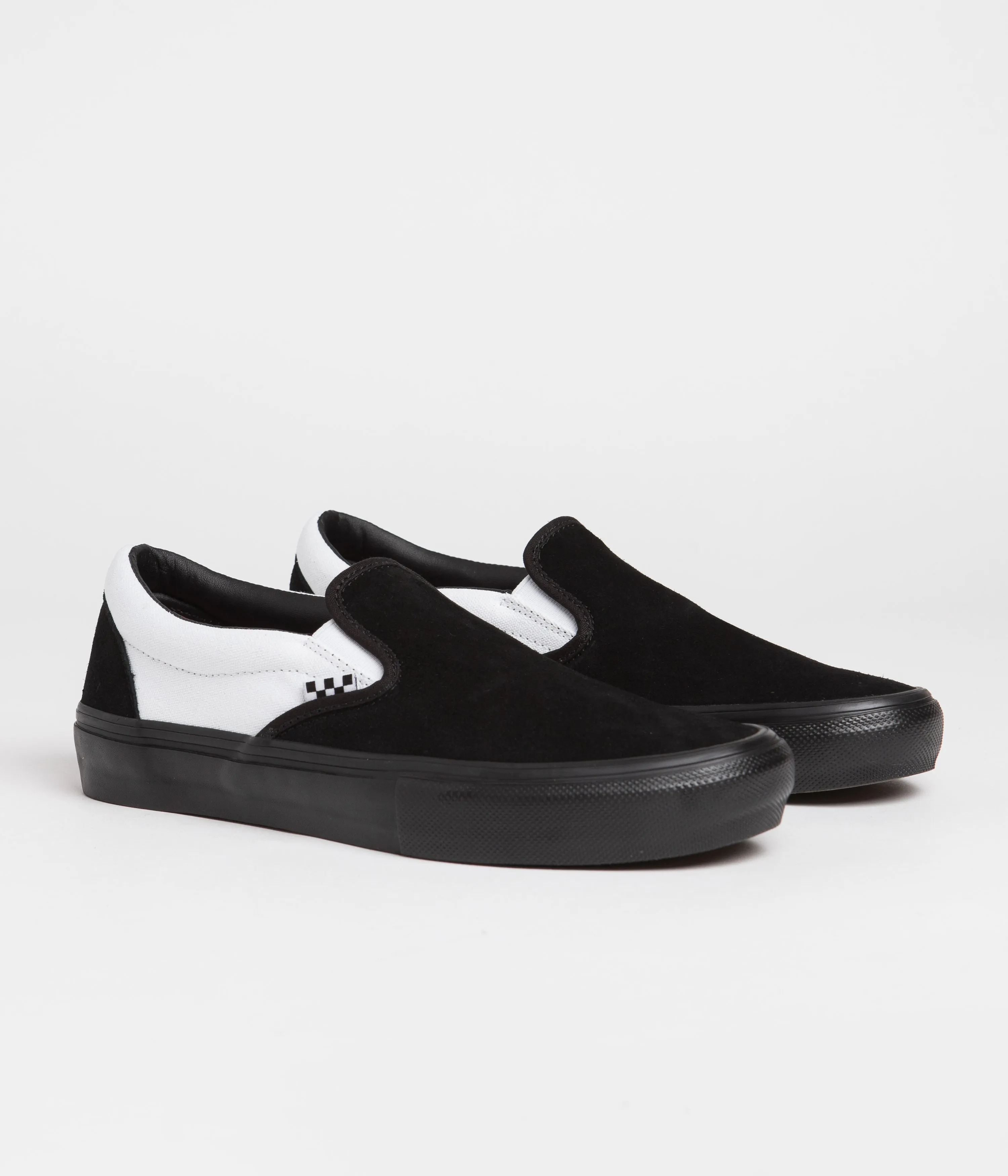 Vans Skate Slip-On Shoes - Black / Black / White