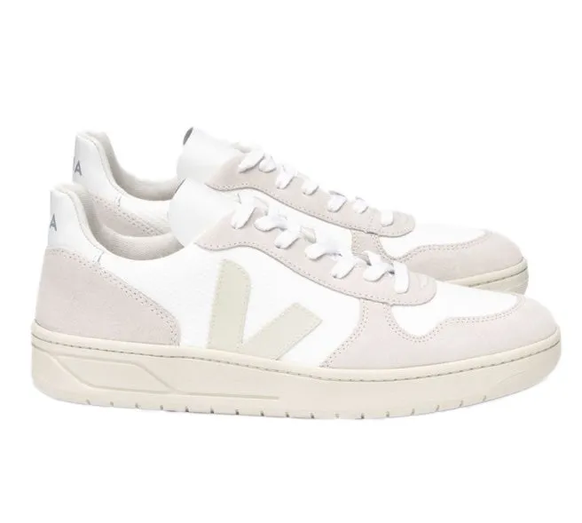 VEJA V-10 B-Mesh white natural pierre women