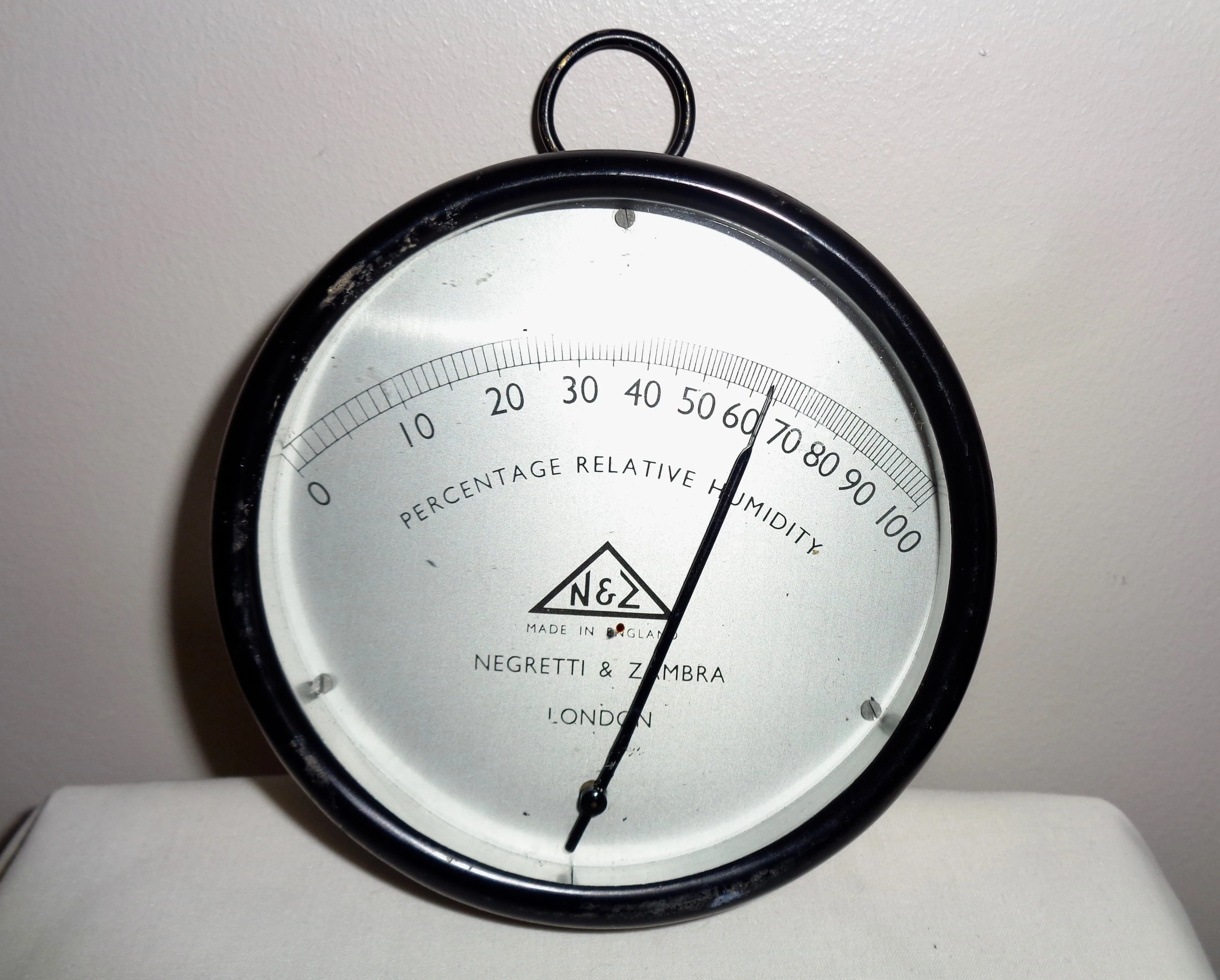 Vintage Negretti And Zambra Relative Humidity Meter. Wall Hanging